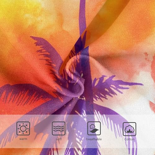 Cotton Toddler Girls Underwear Palm Trees Vibrant Orange Little Girl Panties Personalized Undies Kids Briefs 2t3