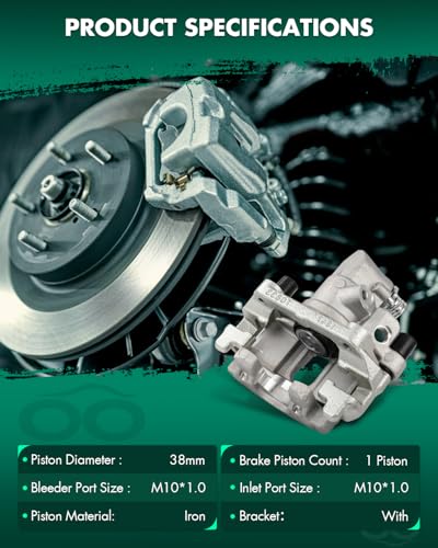 Image of SCITOO 19B6284B 19B6285B Rear Left & Right Disc Brake Calipers Assembly w /Bracket for Ford for EcoSport 2018-2020,for Ford for Focus 2012-2018