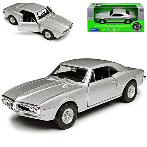 Pontiac Firebird Coupe Silber 1. Generation 1967-1969 ca 1/43 1/36-1/46 Welly Modell Auto Cover