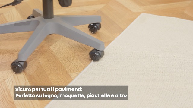 COSYLAND Ruote Sedia Ufficio, 11x22 mm, Set da 5 Pezzi, Girevoli a 360°, Silenziose e Scorrevoli, Carico Massimo 295 kg, Adatte al 99% delle Sedie, Ideali per Parquet, Moquette e Pavimenti Duri