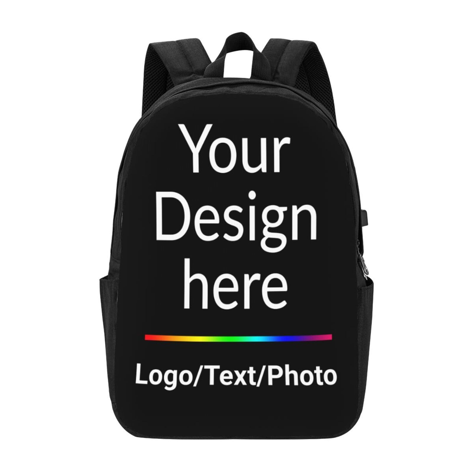 Custom Backpack For Men Women Personalized Backpacks Customize Laptop Backpack Customized Backpacks for Bussiness Travel Your Design Here Name Logo