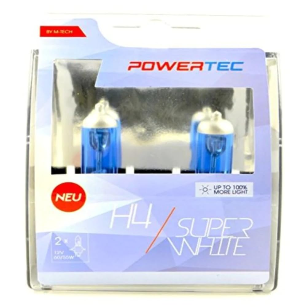 M-Tech PTZSW4 Duo H4 XENON Halogen Bulb 55 W 12 V, White, Number 2