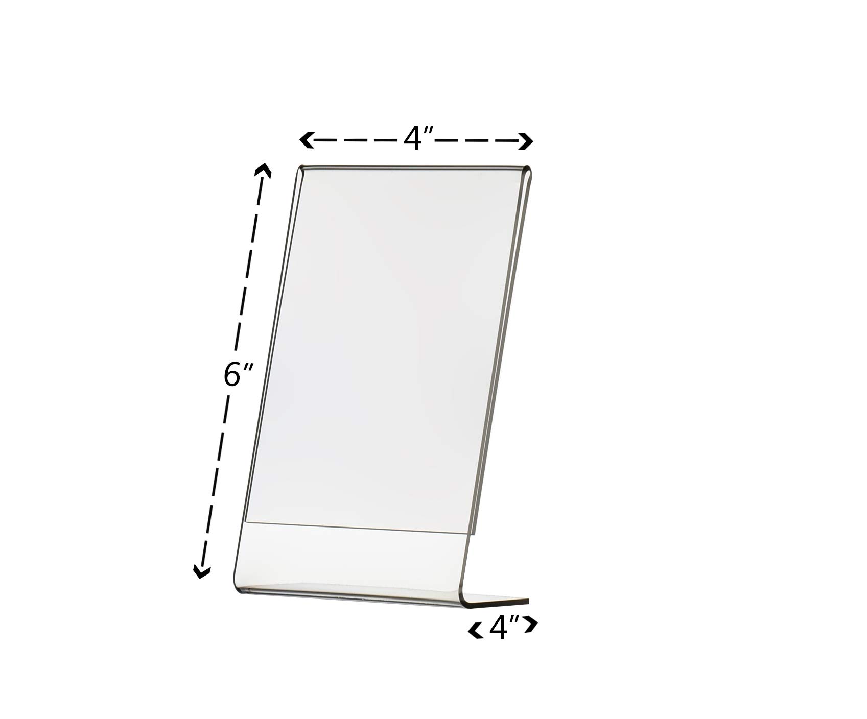 6 Pack Acrylic Sign Holder for 4