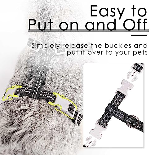 ThinkPet No-Pull Hundegeschirr, Atmungsaktiv Brustgeschirr für Kleine Mittlere Große Hunde, Einstellbar Weich Laufgeschirre Sicher Kontrolle Gepolstert Reflektierendes Sicherheitsgeschirr