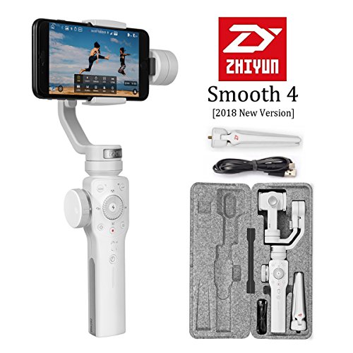 Zhiyun Smooth 4 3-Axis Handheld Gimbal Stabilizer, Upgraded Phone Camera Video Tripod w/Focus
