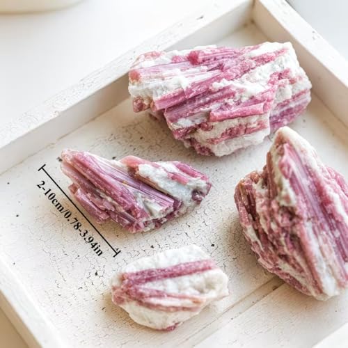 Turmalina rosa exclusiva, clúster de cristales en bruto para decoración selecta 8