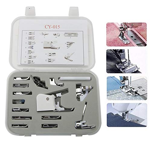Set de 15 piezas Pies para máquina de coser CKPSMS miniatura 2