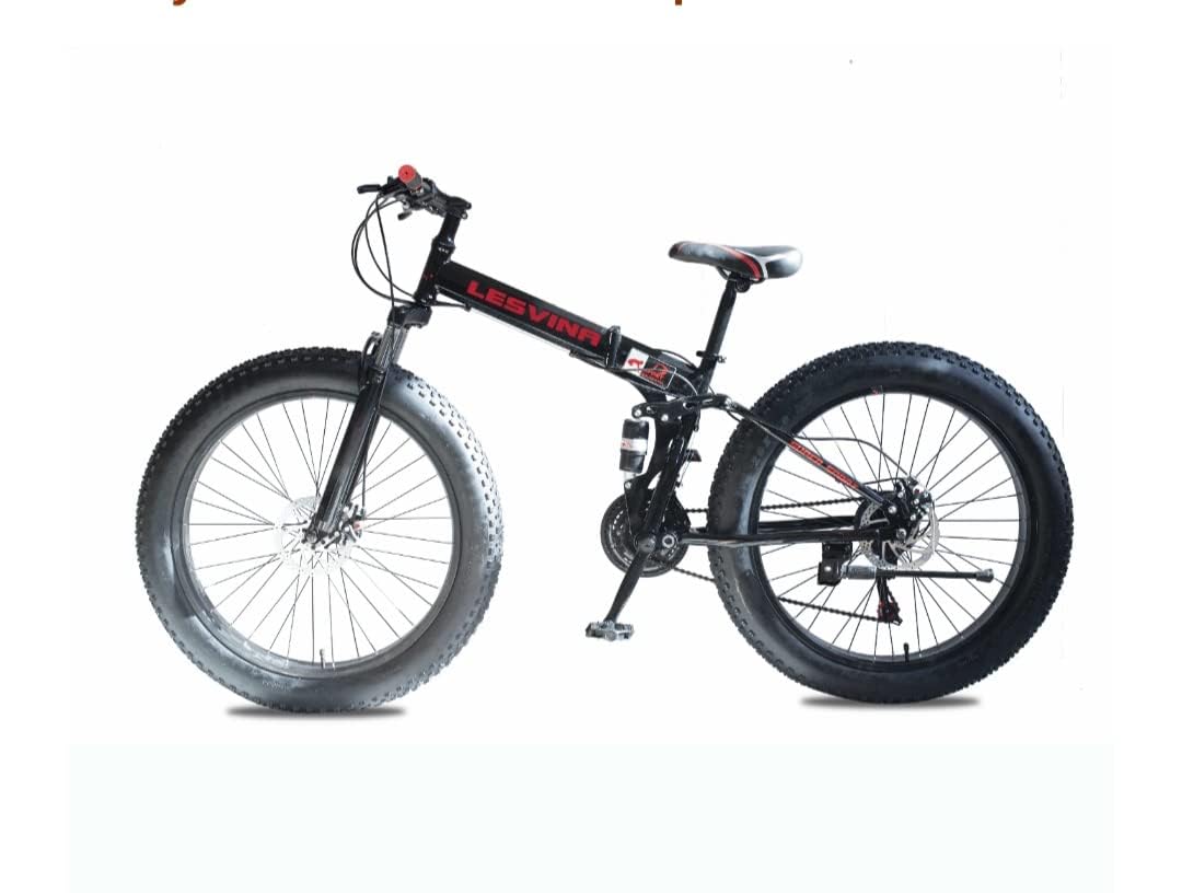 JEKTRO Dual Disc Brake Fat tyre Carbon Steel Mountain Cycle (Ideal for Unisex) 26 * 4 inches Wheel 21 Shimano Gears Cycle (Black-Red) (B0CM9K1WFT) Amazon Price History, Amazon Price Tracker