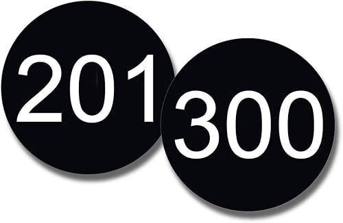 Miniatura 4 de NapTags Calcomanías de vinilo numeradas con círculos, vinilo flexible con adhesivo acrílico, 1.5 x 1.5 pulgadas (negro con números blancos, 1-25)