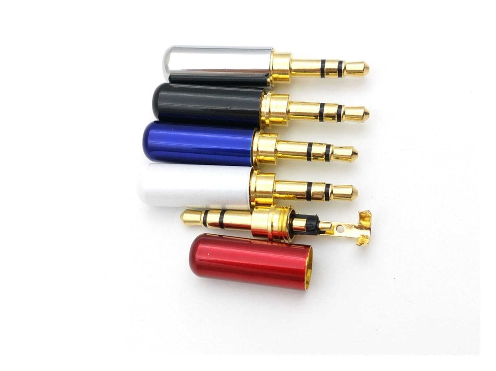 Nouveau 100 pièces 3.5mm stéréo 3 pôles mâle réparation écouteurs Jackcircular connecteur 3 5mm Jack connecteur