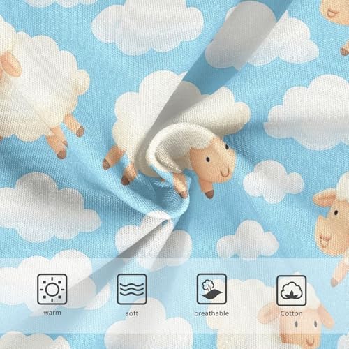 Joisal Cute Cartoon Sheep Light Blue Girls Underwear Toddler 2t Cotton Cute Panties Girl Fun Kids Briefs Undies3