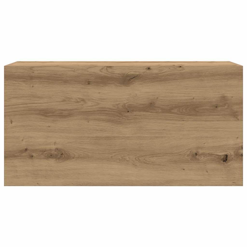 Armoire murale de bain chêne artisanal bois d ingénierie