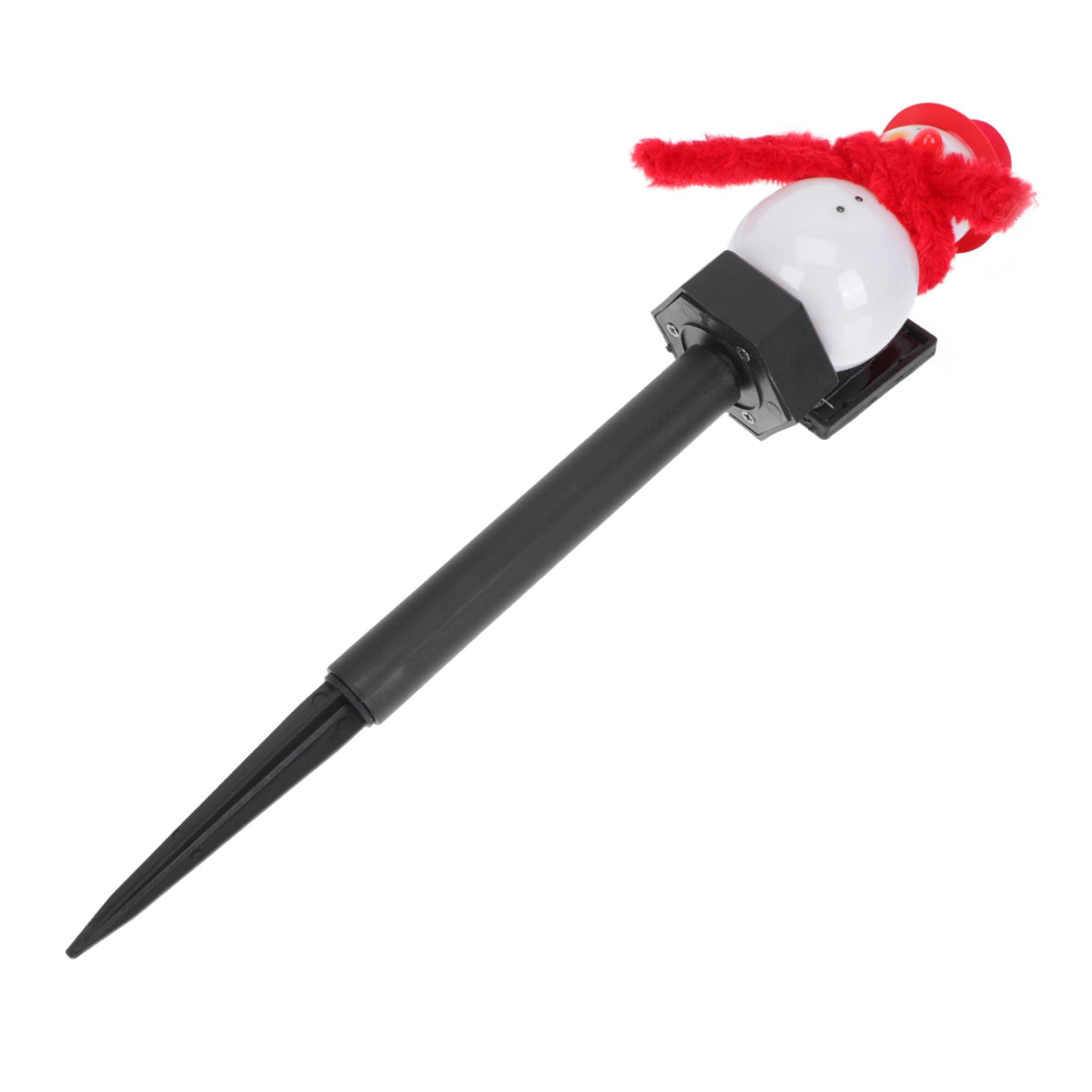 1 Pieza Luz Solar Decoración Navideña Adorno De Luz Solar Para Césped Lámpara De Muñeco De Nieve De Césped Adorno De Lámpara Al Aire Libre Rojo El Plastico