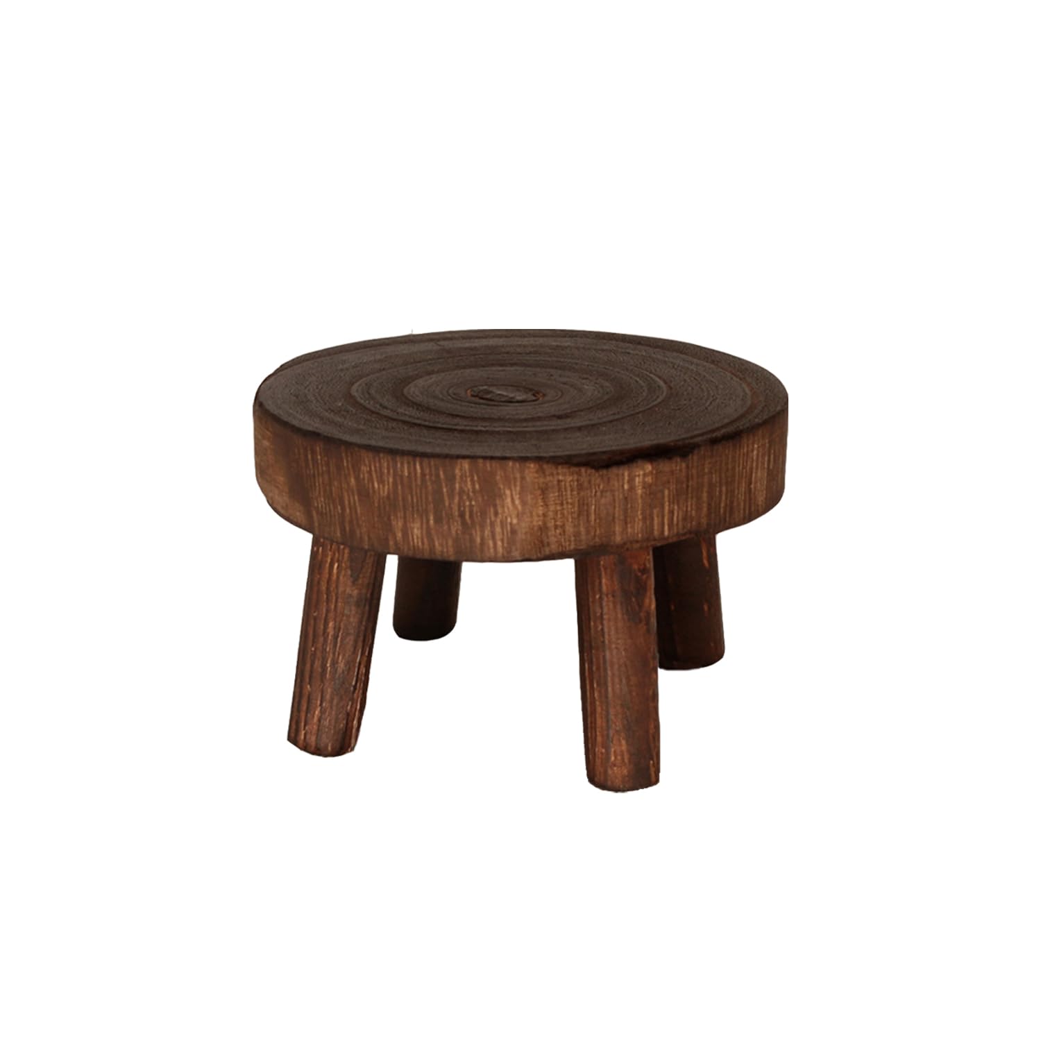 Sgabello Per Piante Da Interno, Sgabello Legno, Mini Sgabello Rotondo In Legno, Supporto Per Piante Da Interno, Rotondo, Decorativo, Adatto Per Bonsai, Vasi Da Fiori, Piante d'Appartamento
