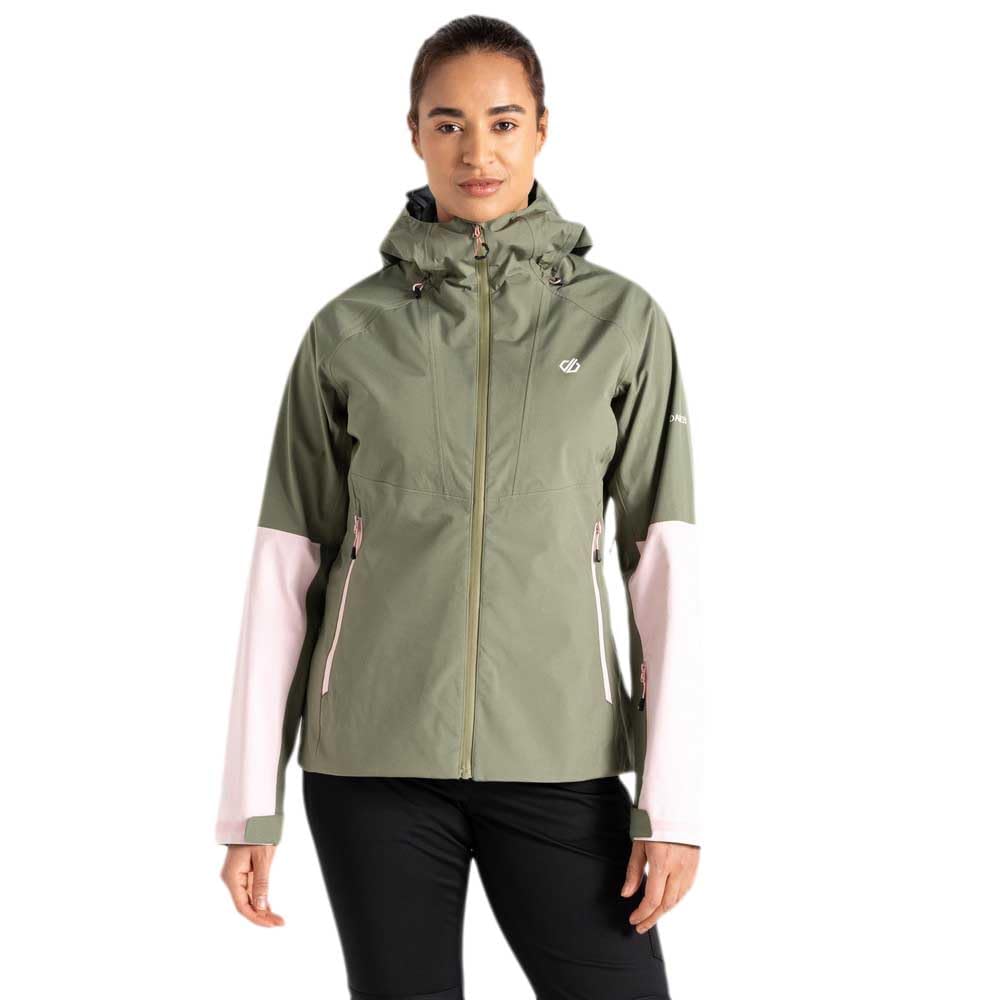Dare 2b Womens Assert Shell Jacket, Olivine Green/Crystal Rose, 14 EU