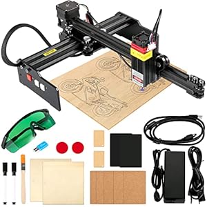 VEVOR Lasergraveermachine, werkbereik 270 x 440 mm, graveerapparaat, 0,05 mm lasergraveermachine, 450 nm graveerfrezen, lasergravure 4,5 W snijmachine, 6000 mm/min, geschikt voor hout, metaal, acryl