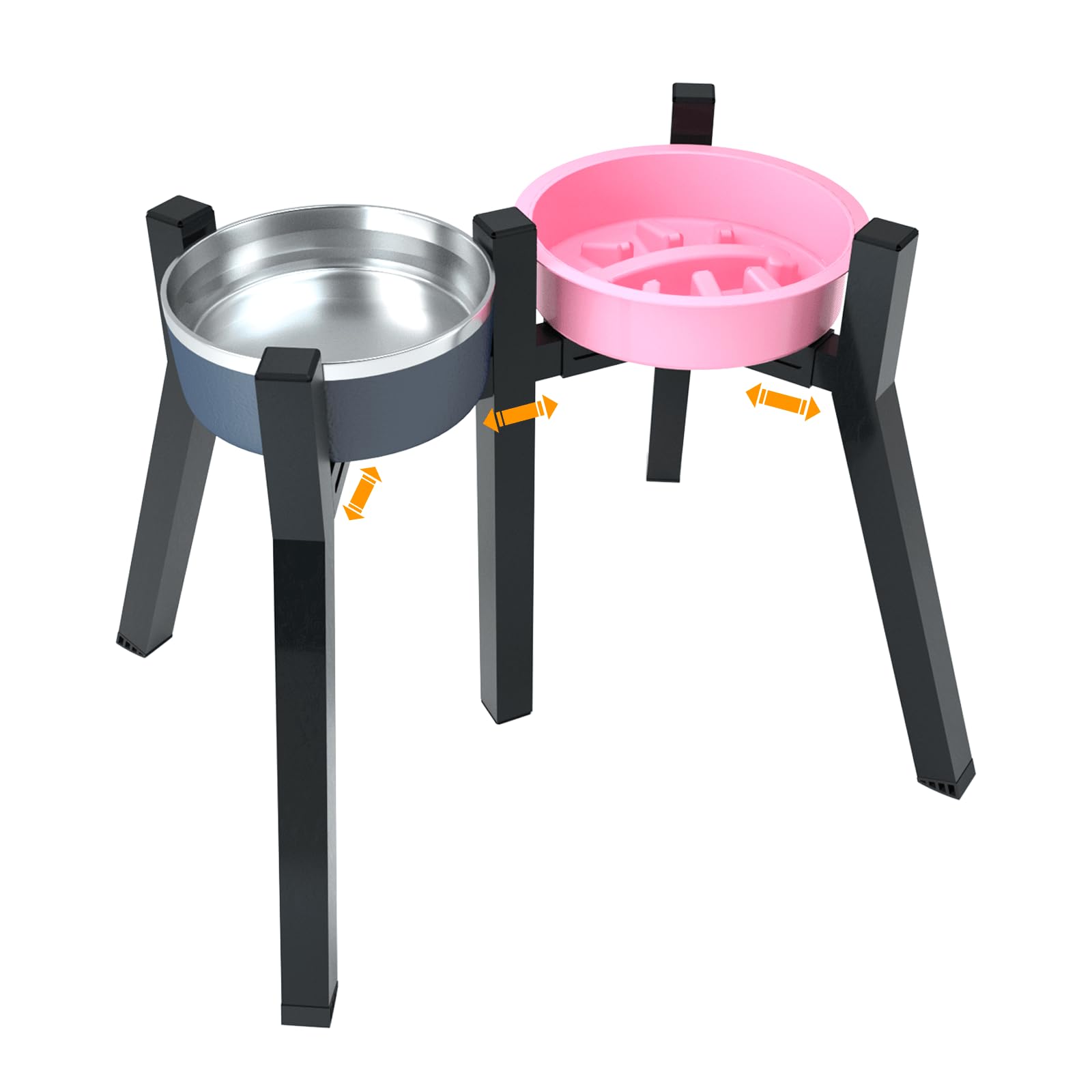 Soporte de cuenco para perros grandes, cuencos elevados de ancho ajustable para cuencos de 7 a 10.6 pulgadas de ancho, cuenco elevado de comida y agua para perros, soporte para cuencos de perro