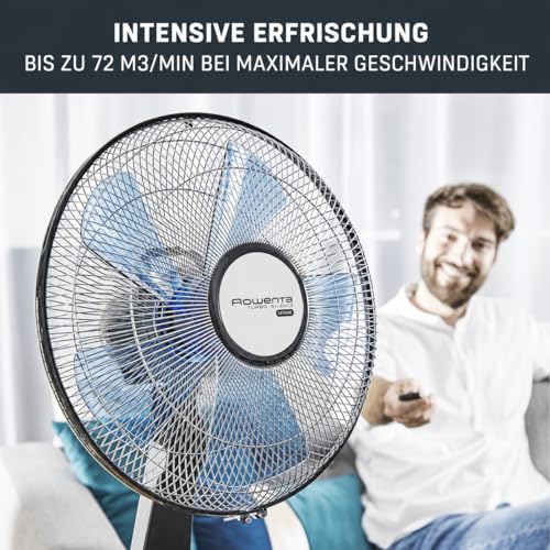 Rowenta VU5670 - Standventilator Turbo Boost Silence Extreme mit Fernbedienung, Durchmesser 40 cm, Superleise, Schwarz/Silber 3
