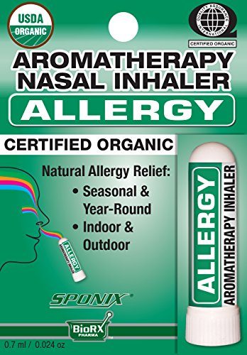 Nasal Inhaler Aromatherapy Allergy Made with Organic Essential Oils 0.7 mL by Sponix