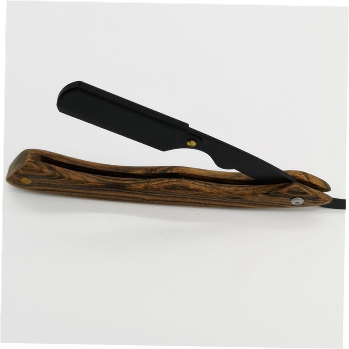 Gogogmee Wooden Handle Chic Straight Barber Steel Shaver for Men Manual Razor for Men Without Blade