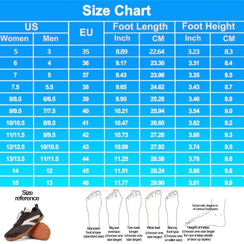 Image of Beach Water Shoes for Women Men Quick Dry Non-Slip Wide Toe Hike Barefoot Footwear for Beach Pool Aqua Swim Surf Walk