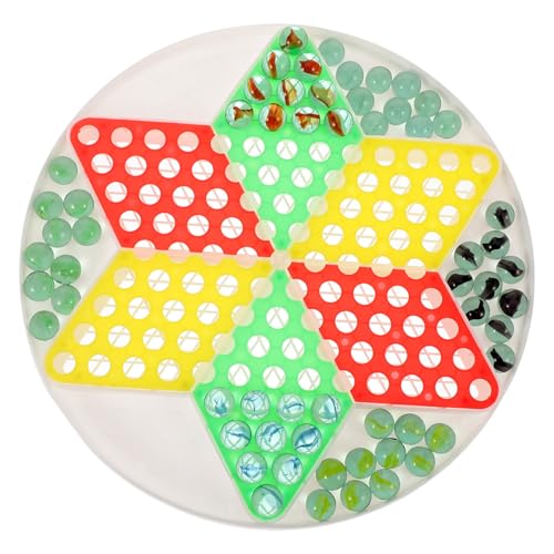 TOYANDONA Interactive Glass Bead Checkers Educational Game for Fun Flying Chess to Develop Strategic Thinking and Skills Present for Birthdays and Parties