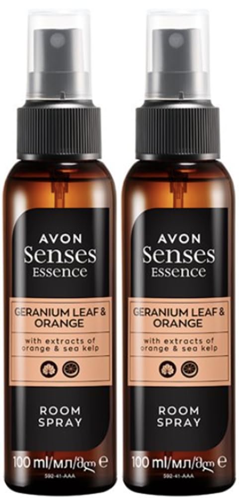 Avon Pack of 2 Room Sprays - Geranium Leaf & Orange, 100ml Each