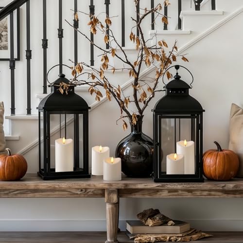 Image of Raycare Outdoor Waterproof Flameless Candles with Remote and Timer, Battery Operated LED Electric Fake Pillar Candle for Christmas Home Wedding Decor, Ivory White, Set of 3