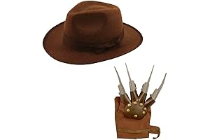 Freddy Krueger Glove and Hat: Halloween Accessory Essential for Nightmare on Elm Street Cosplay
