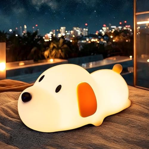 Image of CRAE Sleeping Puppy Night Lamp for Baby and Toddler | Dog Lamp | Eye-Care | Kids Room and Nursery | (Sleeping Puppy)