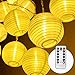 Herefun Luces de Cuerda, Iluminación De Exterior Farolillos, 8 Modos 4.2 Metros 20 LED Guirnalda Luminosa De Linternas IP65 Impermeable Decoración Para Exteriores Jardines Boda Fiesta(Blanco Cálido)