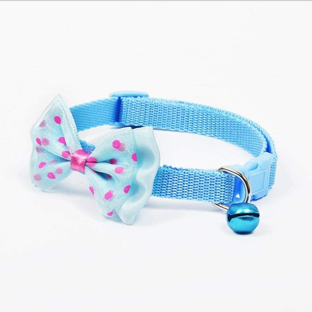 YellowCult Fancy & Comfortable Pet Collars for Cats, Puppies, Small Dogs, Fat Rabbits - [with Bow & Buckle Safety Lock] - [Cute Blue] (B0B7GL5NV8) Amazon Price History, Amazon Price Tracker