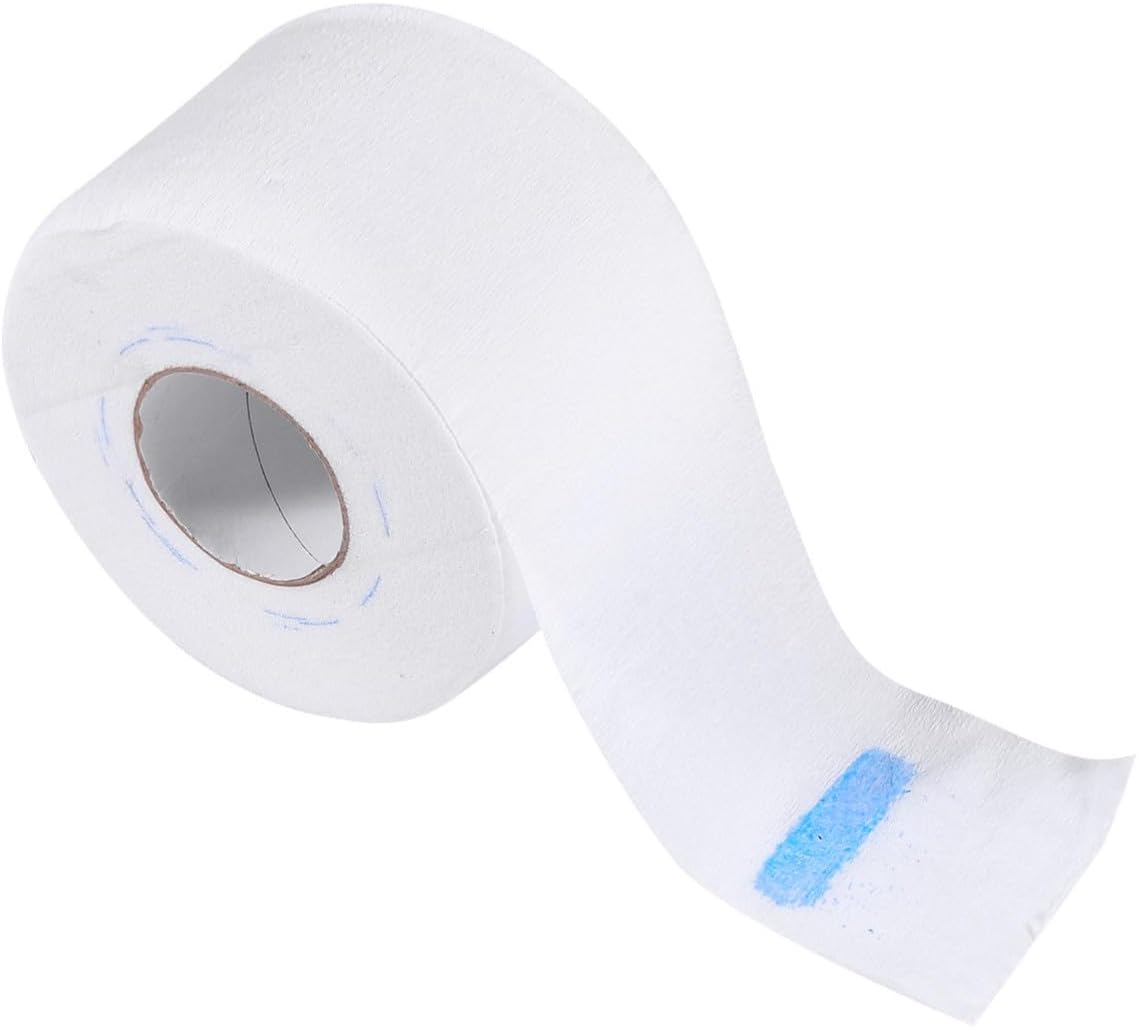 5 Rolls Disposable Neck Strip Roll Waterproof Paper Collar | White Paper, 5 Rolls, Salon and DIY Home Use, Disposable Design, Fits Most People, Easy to Store