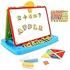deAO Kinderkunst tekening, Doodle tafelblad 2in1 dubbelzijdige planken – schoolbord en magnetisch whiteboard met krijt…