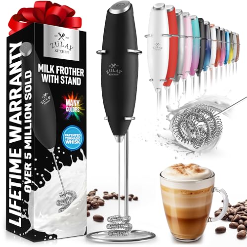 Image of Mini & Mighty Milk Frother Wand - Powerful Handheld Coffee Frother, Battery Operated Drink Mixer - Compact Pocket Size - Detachable Whisk for Latte, Cappuccino, Matcha, Hot Chocolate