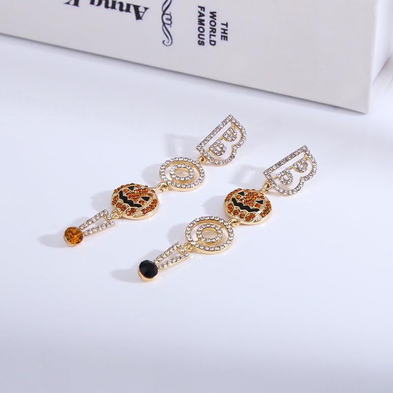 Halloween Earrings for Women Cute Spooky Pumpkin Ghost Bat Drop Dangle Earrings Halloween Jewelry Costume Accessories - Image 7