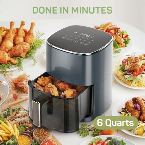 Air-Fryer-6-Quart-with-Viewing-Window-12-in-1-Functions-Air-Fry-Roast-Reheat-Dehydrate-Bake-Steam-and-More-400F-Max-Temperature
