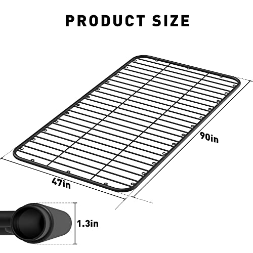 Wildroad Car Roof Platform, Universal Rooftop Cargo Carrier System 90" X 47" Heavy Duty Flat Roof Rack With Super Duty Bungee Cargo Net And Ratchet Straps Fits For Suv Truck Cars #TOP4