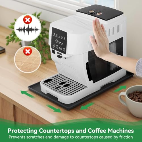 Inwee Unterlage Silikonmatte für Kaffeemaschinen, Anti-Rutsch Wasserdicht Silikonmatte für Kaffeevollautomat Barista Zubehör… – Ansicht 5