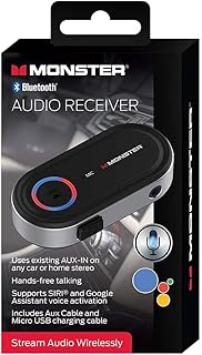 Xtreme WAB91008BK Xtreme Monster Bluetooth Audio Receiver, Black,WBA9-1008-BLK