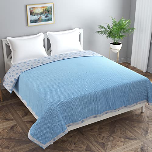 Image of Florida Blue Colour AC Blanket Single Dohar (146 X 220 cm)