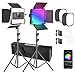 Produktbild Neewer 2er Pack 480 RGB LED Licht mit APP Steuerung, Foto Videobeleuchtungsset mit Ständern und Softbox, 480 SMD-LEDs CRI95/3200K-5600K/Helligkeit 0-100%/0-360 Einstellbare Farben/9 anwendbare Szenen