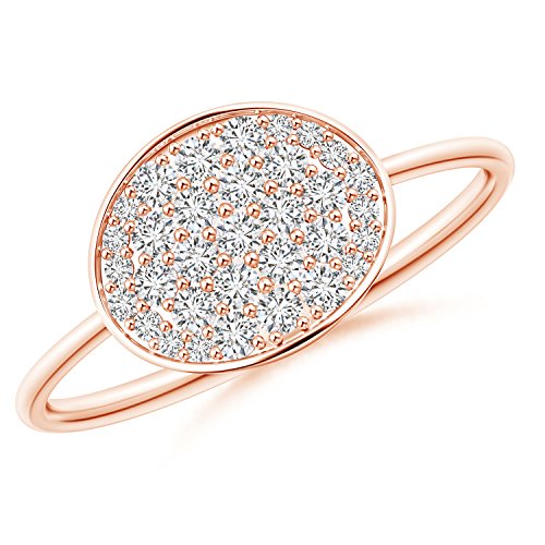 Lab Grown Diamond Oval Cluster Ring Pave-Set in 14k Solid Gold/Silver | April Birthstone Jewelry, Wedding, Valentine, Birthday, Anniversary, Christmas Gift For Women3