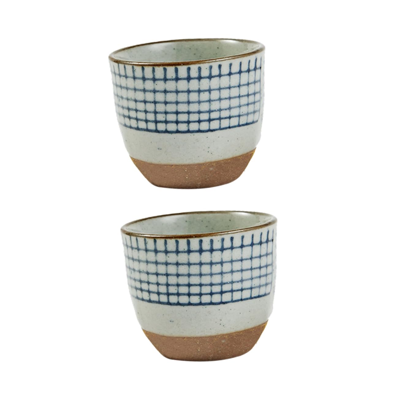 Happyyami Hand Painted Japanese Sake Cup 2pcs Ceramic Sake Glasses Delicate Design Hot Water/microwave Safe