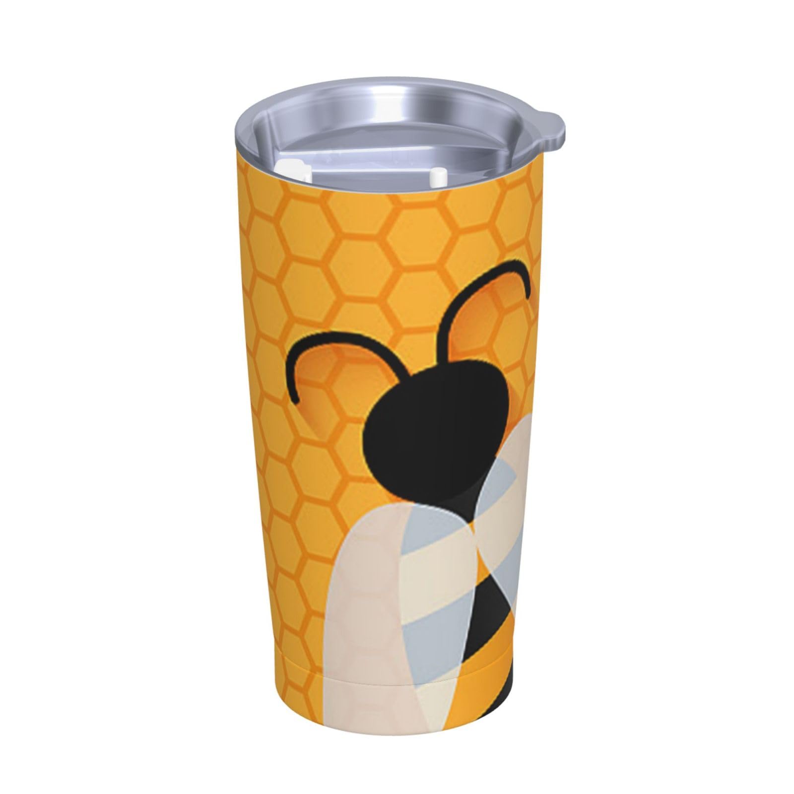 Tazza termica portatile della tazza dell'automobile della tazza dell'acciaio inossidabile stampata dell'ape animale sveglio giallo