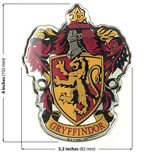 Image of Fan Emblems Harry Potter Domed Chrome Car Decal - Gryffindor Crest