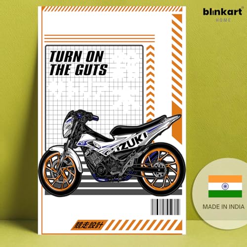 Image of BLINKART Suzuki SatriaCar Posters Sticker Gift Items for Boys Room Wall Decor || Comes with Double-Sided Tape|| Decoration Bedroom Living Room Office Studio Decor | 12x18 In (A3) - CAR-248