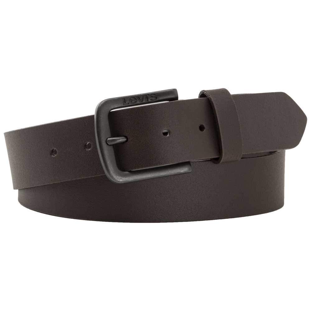 Levi's Unisex Dark Brown Men's Seine Metal Belt, 95 Cm