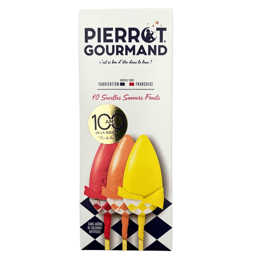 Pierrot Gourmand Fruit Lollipops x 10