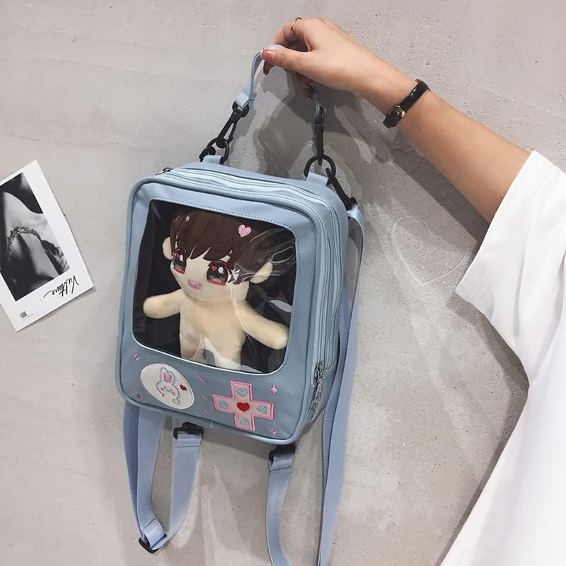 Kawaii Backpack Ita Bag for Daily Use, Shoulder Bag Cute Y2K Itabag Daypack Mini Purse Harajuku Style Durable Backpack (blue)
